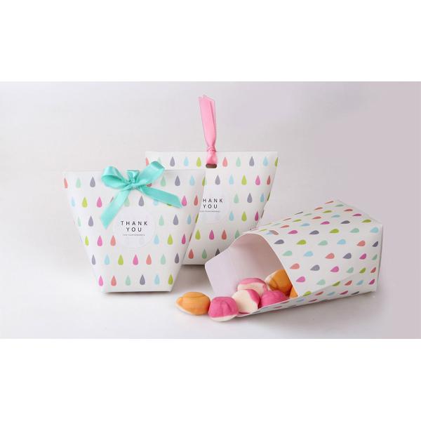 Impression en relief manutention de gramme personnalisé Plier mariage Carton d'emballage de bonbons sucrés