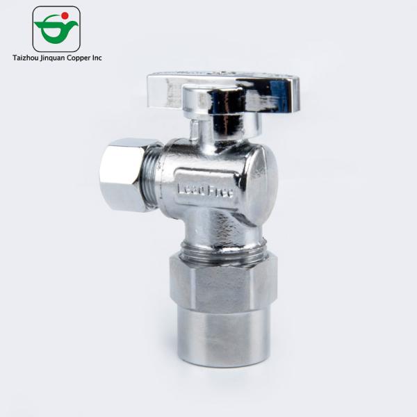 Lead Free 1/4 Turn Dual Outlet 200 Psi Brass Stop Valve