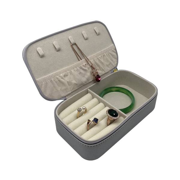 Rectangle Polyester Lining Panton Color Leather Jewelry Box