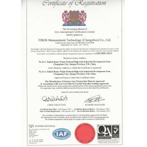 Fibos Measurement Technology (Changzhou) Co., Ltd. Сертификации