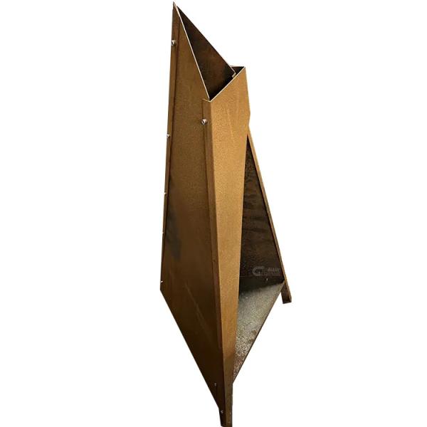 Manual Ignition Wood/Gas Steel Fireplace Burner Garden Decor Corten Steel Fire Chimenea