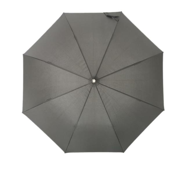 Aluminum Tips Windproof Golf Umbrellas Solid Fiberglass Shaft Wood Handle