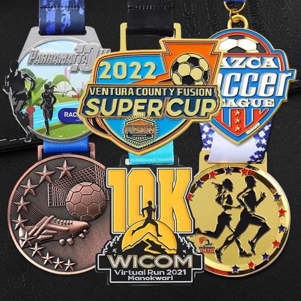 Football Soccer Custom Metal Medals Dance Gymnastic Sports Copper Medals