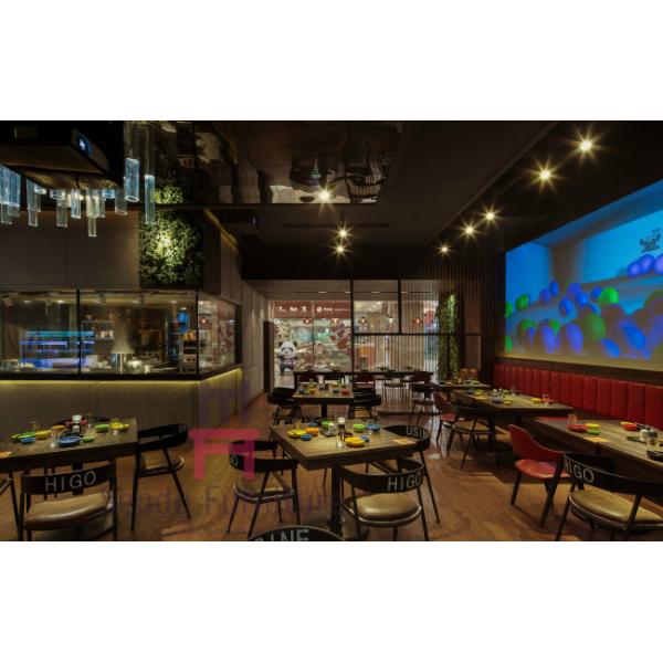 Кожа и металл просторной квартиры обедая стулья, промышленный черный металл обедая стулья с оружиями