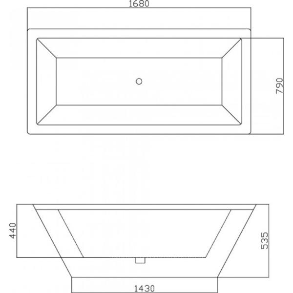 Eco-Friendly Materials Narrow Rim Border Design Freestanding Tub Acrylic