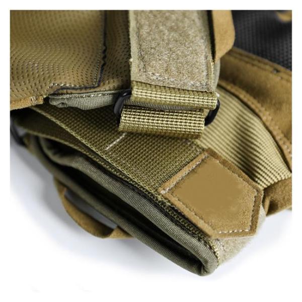 Les gants militaires imperméables de nylon noir kaki vert frottent avec le poing dur la vitesse tactique extérieure