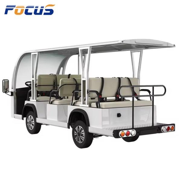 Electric Shuttle Bus 4 Wheel Sightseeing Car 3400mm Wheelbase 10-14 Hours Charging Time