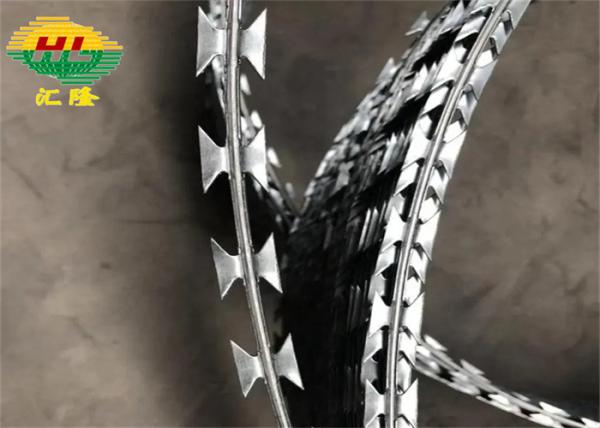 Bto-22 diâmetro sanfona não de oxidação da bobina do arame farpado 450mm