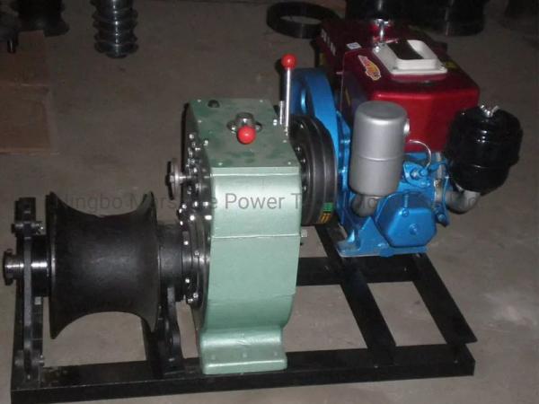 3Ton Belt Drive Traction Cable Pullers Diesel Engine Gasoline Engine Power Winch