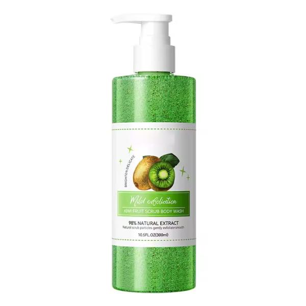 Kiwi Frutas Esfregar Cuidados corporais Hidratantes Branqueadores Poros Profundos Limpos Gel de Banho e Chuveiro