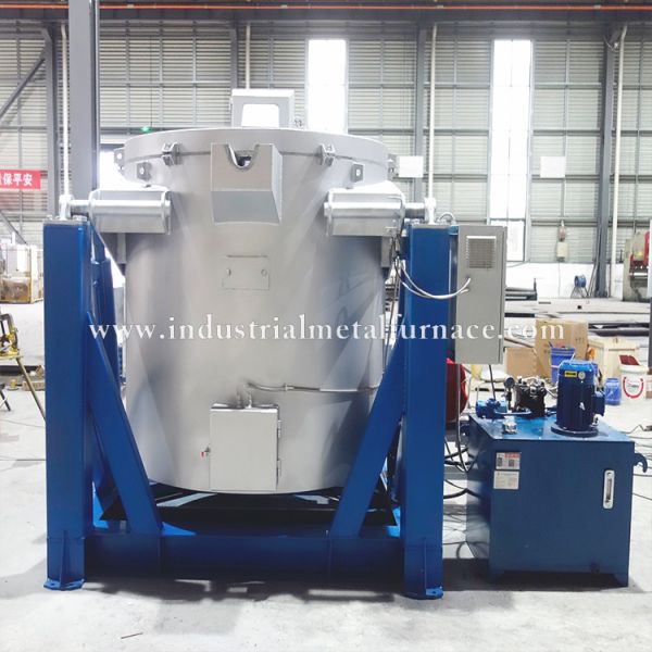 800kg High-Efficiency Natural Gas Industrial Aluminum Melting Furnace with Hydraulic System and 850°C Capacity