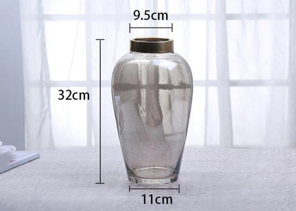 Ofício de sopro da boca geométrica criativa simples de vidro moderna da forma do estilo do vaso