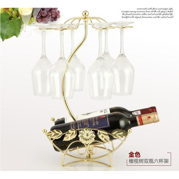 Bronze H43.5cm Wine Glass Upside Down Holder , 1.2kg Upside Down Glass Rack
