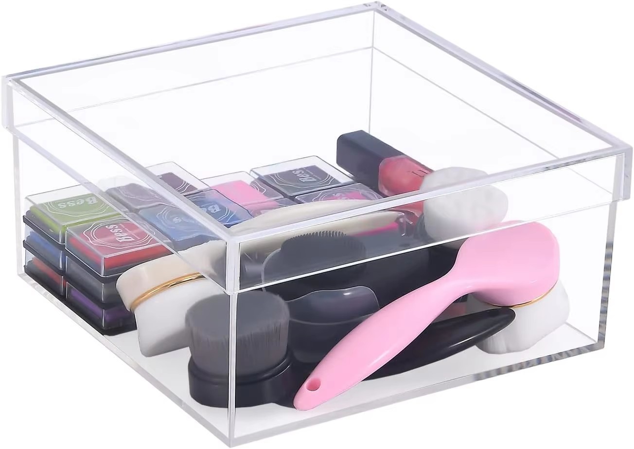 Custom Plexiglass Display Case With Six Sided Opening For Retail Shops