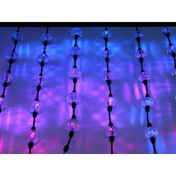 40mm 50mm 60mm DMX RGB Crystal LED 3D Ball Light String for Holiday Lighting
