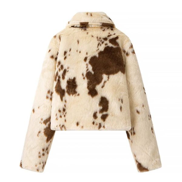 Women’s Cow Faux Fur Jacket