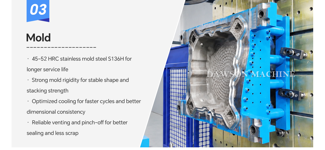 Automatic HDPE Extrusion Blow Molding Machine for Floating Cube Production with 200 kg/h Output