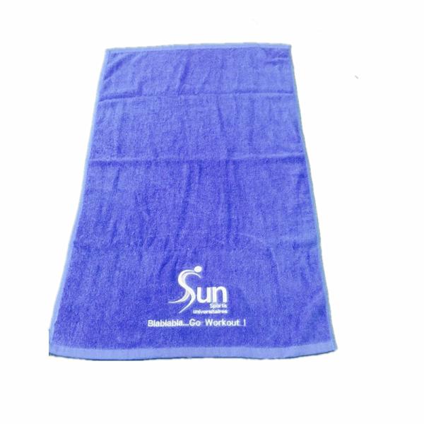Hot sale blue cotton bath towels for stock pattern sale or logo embroidered