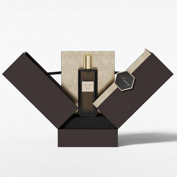 Double Door High End Cosmetics Packaging Box Customized Design Perfume Paper Box