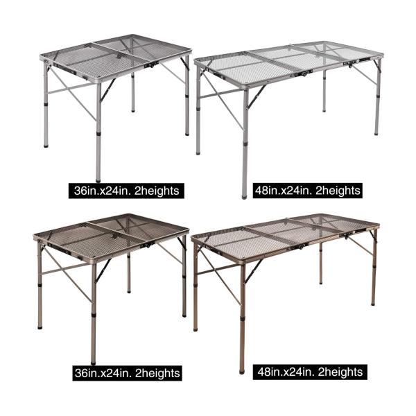 Aluminum Metal Portable Grill Table For Outdoor Furniture