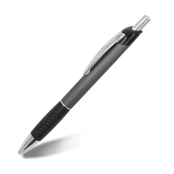 Portable Aluminum Metal Ballpoint Pen Rubber Grip Business Office School Ball Pen