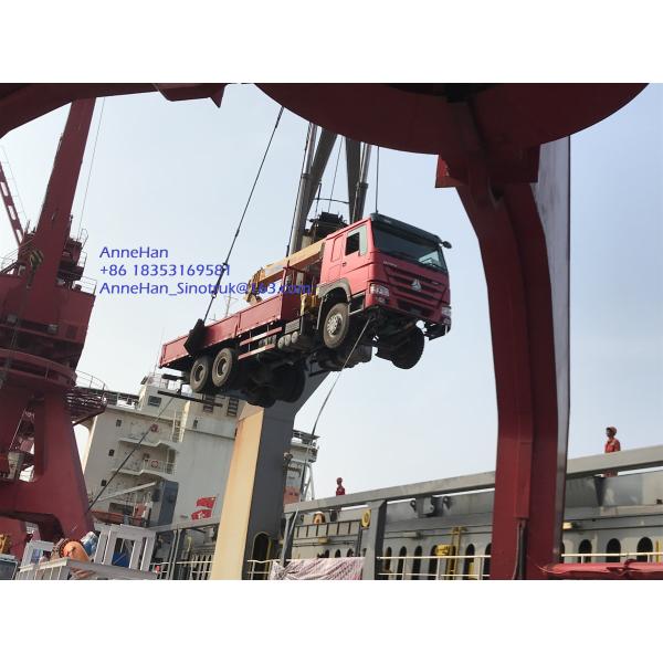 HOWO 6x4の10トン折るブームのトラックはクレーンを取付けました