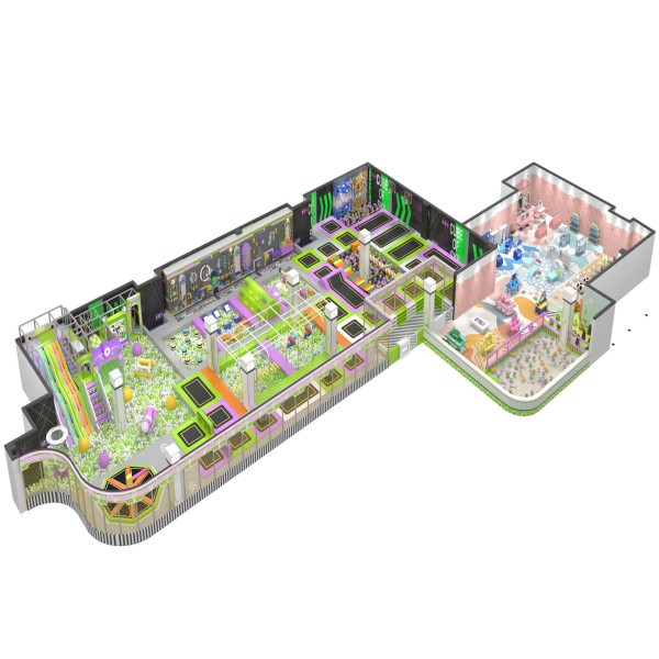 Custom Macaron Indoor Soft Play System Multi Functional 360 Full Protection