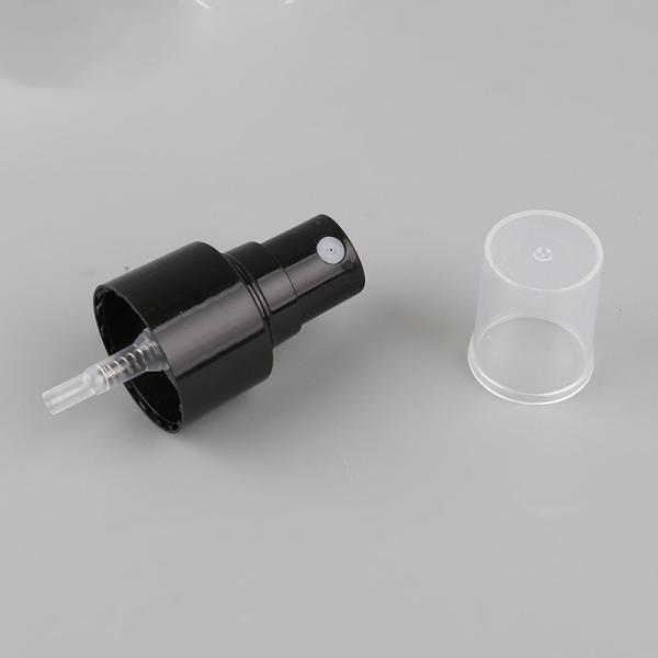 24mm 24 / 410 Black PP Plastic Fine Mist Sprayer Perfume Face Pump For Bottles