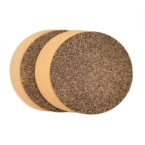 12in Cork & Rubber Turntable Platter Mat for Records, Anti-Static, Shockproof and, Improve Sound Quality