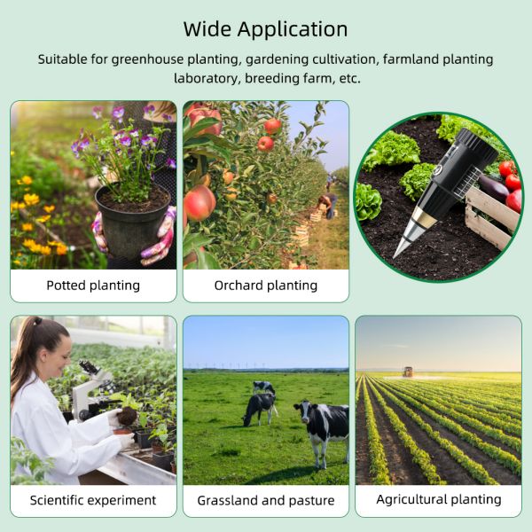 Portable Digital Handheld Soil PH Meter Tester , Soil PH Moisture Meter