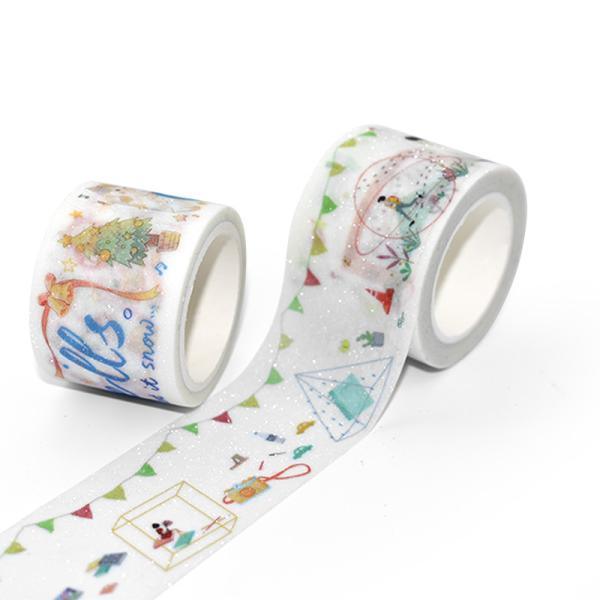 Изготовленная на заказ прекрасная лента Kawaii Washi бумажная напечатала ленту Washi яркого блеска