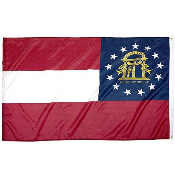 State of Georgia Flag 3x5 ft Outdoor Dupont Heavy duty Nylon US Flags Brass Grommets