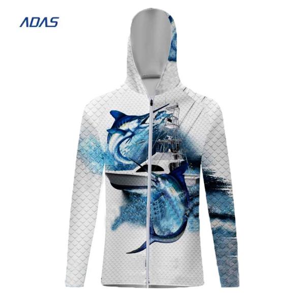 ODM Casual Fishing Wear Shirts Lightweight Fishing Hoodies With Face Cover Anti UV