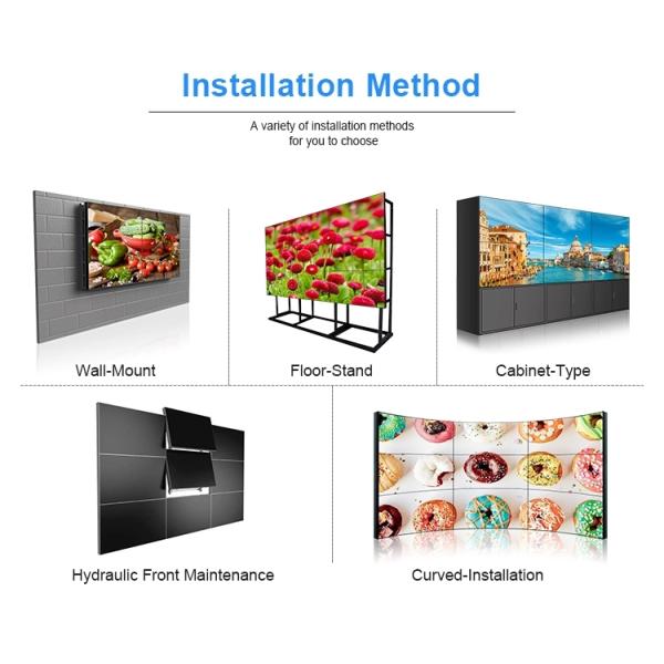 Remote Control 500nits 3x1 Advertising Lcd Video Wall 250W