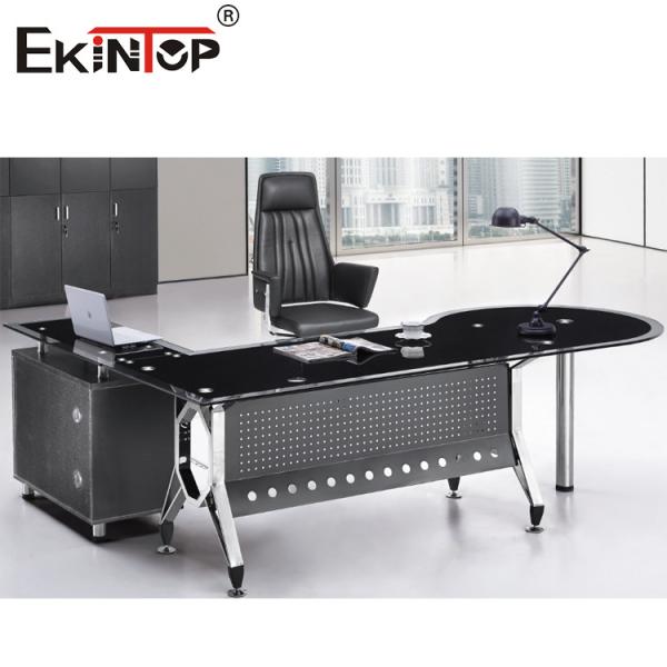 Стеклянное угловое собрание стола в 4 фута металла ног требуемое со шкафом