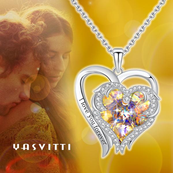 Valentine 925 Heart Shaped 6.23g 1.18in Sterling Silver Heart Pendant Necklace SGS