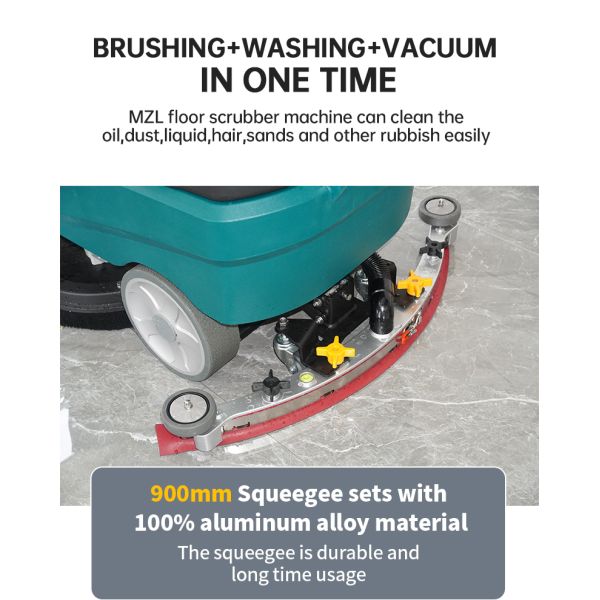 90L Riding Scrubber Machine Electric Tile Cordless Floor Sweeper