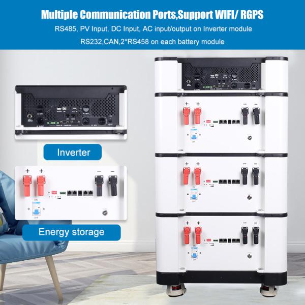 Empilhamento LiFePO4 tudo em um inversor e bateria 20KW 30KW 40KW 50KW
