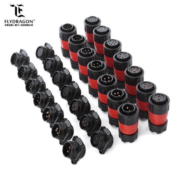 Light Weight M20 2/3/4/5/7/9/12Pins Soldering Cable Male Female Pin Connector