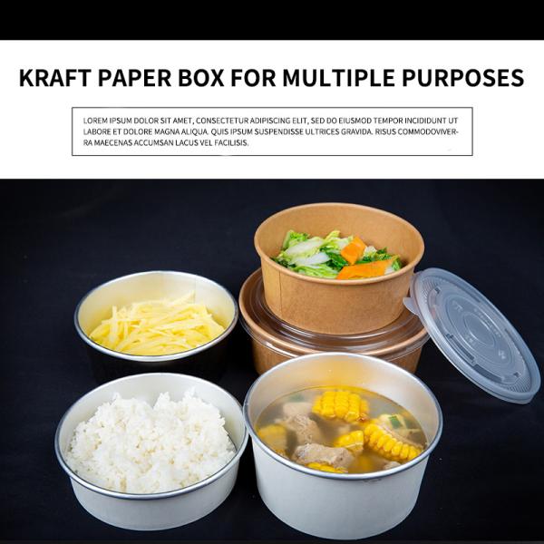 La cuvette de papier écologique de Papier d'emballage a stocké saladier biodégradable