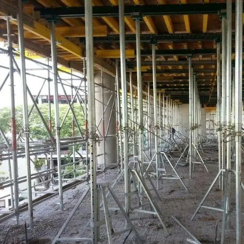 Q235 Silver Scaffolding Prop Fork Head Formwork Prop Sleeve With Nut