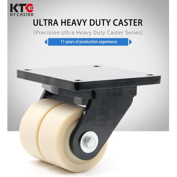 3000kg 6 Inch Heavy Duty Casters Double Wheel Castors Aging Resistance