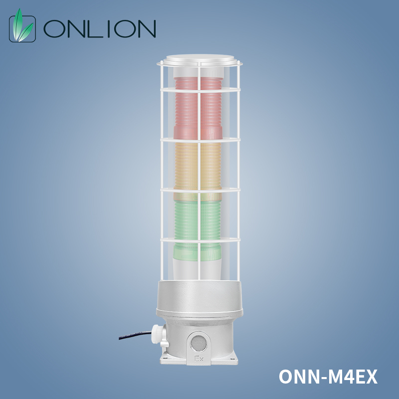 ONN-M4EX IP66 Explosion Proof LED Signal Tower Light Aluminum Alloy Industrial Signal Light With Buzzer