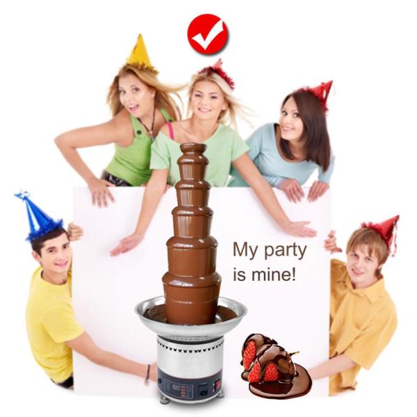Chocolate Fountain Machine 14KG Digital Display Control for Bakery Professionals