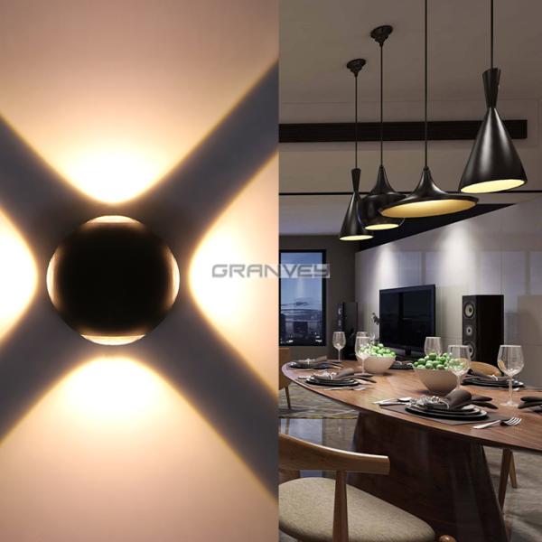 12W 95x95x80mm Round Ball LED Wall Light Waterproof Shine Four Sides