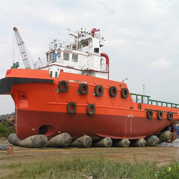 Marine Airbag with Thick Rubber Layer for Wear Resistant and Stable Load Capacity Ship Launching