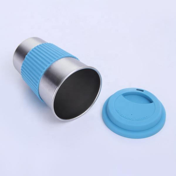 чашка Thermos нержавеющей стали кофе 8oz 12oz 16oz Stackable с крышкой силикона
