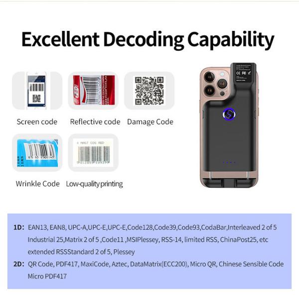 Portable Handheld CMOS Barcode Scanner High-Speed 1D 2D Qr Bar Code Reader LED Light Compatible Android Linux RS232 Manual