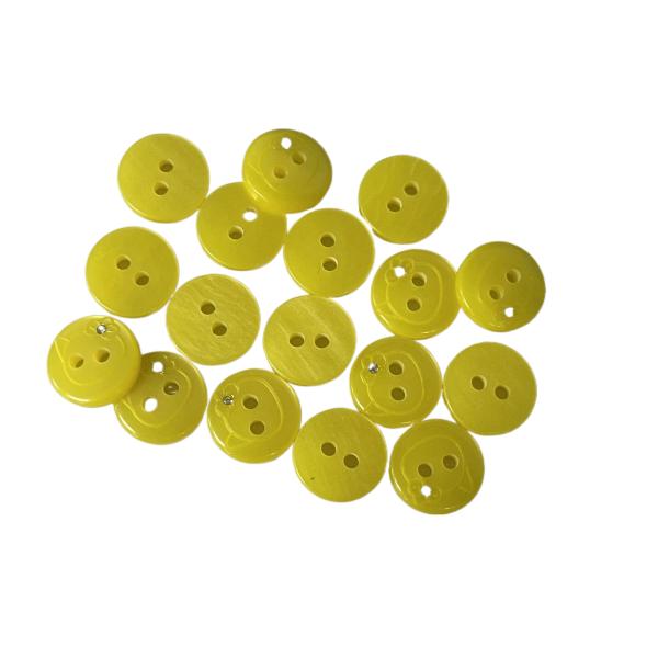 Resin Shirt Faux Crystal Buttons 18L Yellow Color Diy For Sewing Shirt