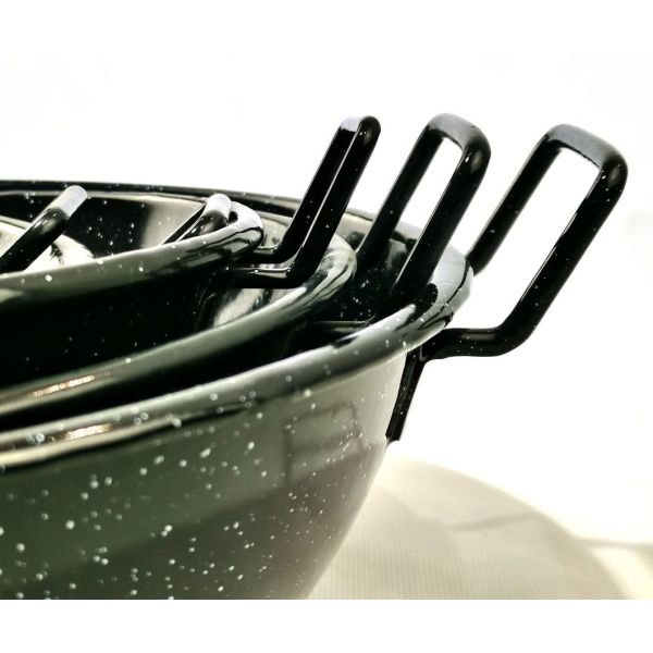 Indoor Outdoors Enamel Nonstick Paella Pan For Rice Recipes Customized Logo